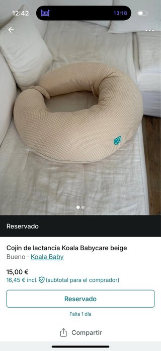 Cojín de lactancia Koala Babycare beige