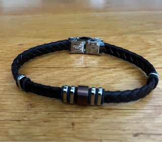 Pulsera Viceroy Hombre Cuero Marrón y Plata