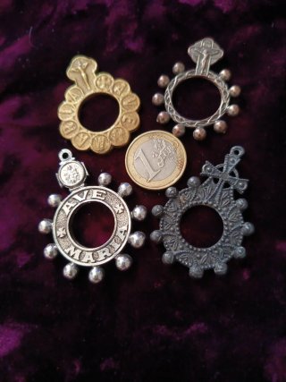 4 Antiguos anillos rosario dedo