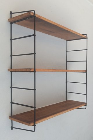 Estantería Mid Century Vintage Metal Madera