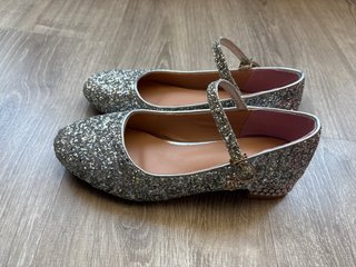 Zapatos fiesta/boda plateados brillantes