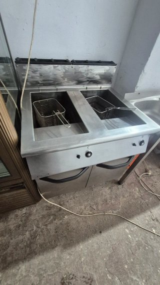 Freidora doble acero inoxidable