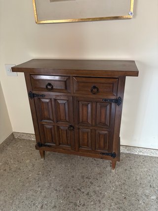 Mueble auxiliar madera 2 cajones y puertas