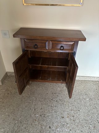 Mueble auxiliar madera 2 cajones y puertas