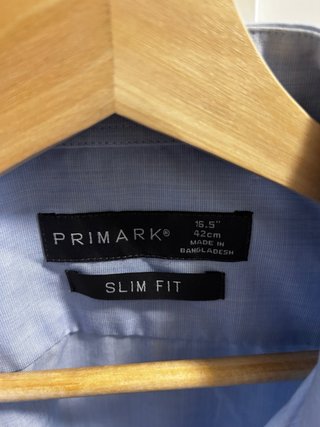 Camisa azul Primark Slim Fit Talla M