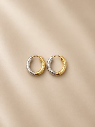 Pendientes Aro Oro y Plata