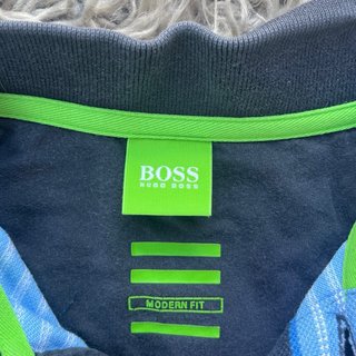 Polo Hugo Boss Rayas Azul Vintage Y2K Retro