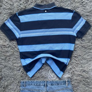Polo Hugo Boss Rayas Azul Vintage Y2K Retro