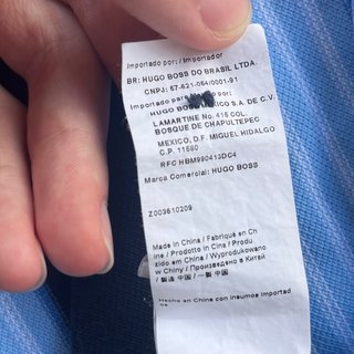 Polo Hugo Boss Rayas Azul Vintage Y2K Retro