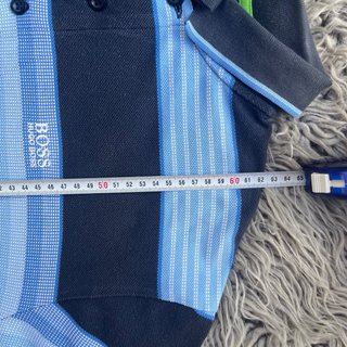 Polo Hugo Boss Rayas Azul Vintage Y2K Retro