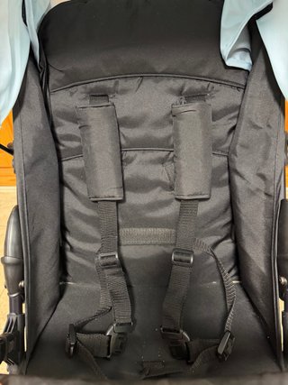 Silla de paseo ligera negra y azul