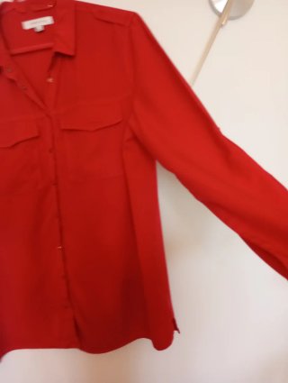 Camisa mujer Cortefiel Roja Talla XL