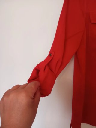 Camisa mujer Cortefiel Roja Talla XL