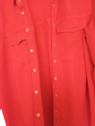 Camisa mujer Cortefiel Roja Talla XL