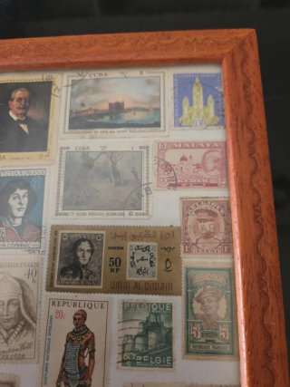 Cuadro con sellos de varios países