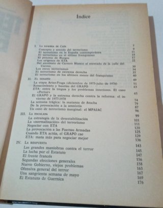 Libro El Terrorismo en España.