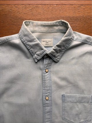 Camicia Cotone Azzurro Chiaro Uomo