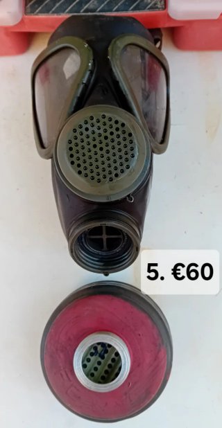 2 Máscaras Antigás Ejército Alemán 1950s