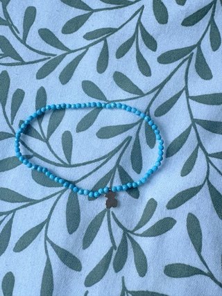 Pulsera Tous Oso Dorado y Piedras Azules