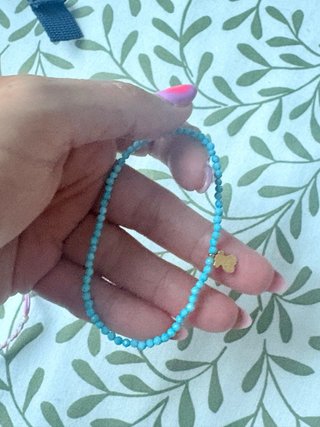 Pulsera Tous Oso Dorado y Piedras Azules
