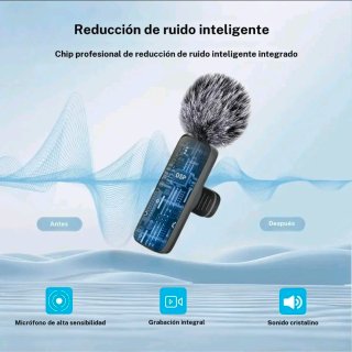 Micrófono Lavalier Inalámbrico Negro