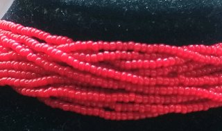 Collana vetro Murano rosso testa leone anni 80/90