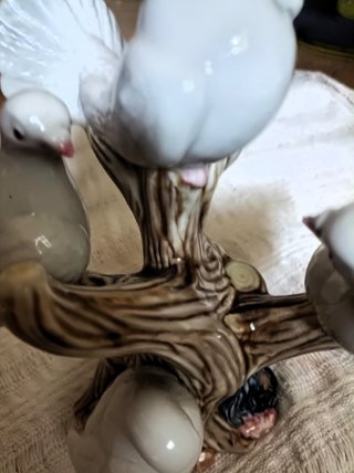 FIGURA PÁJAROS DE PORCELANA "CASES" DE MANISES