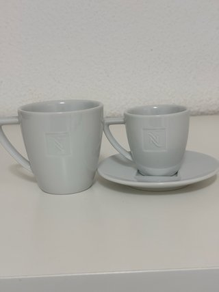 Juego 2 tazas Nespresso + 1 plato