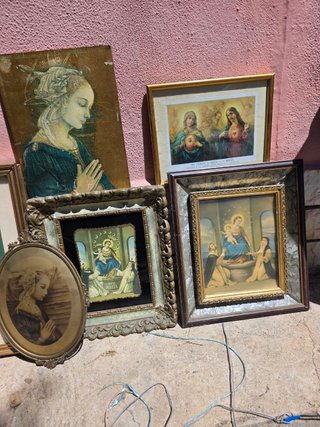 Lotto 8 Quadri Religiosi Vintage antichi cornici