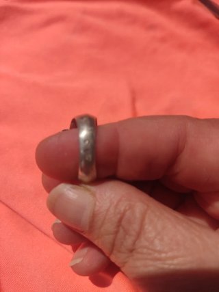 Anillo Plata Antiguo Piedra Roja