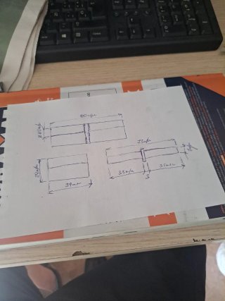 2 Pernios con pala para soldar