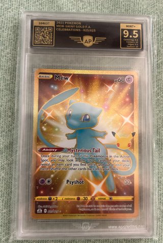 Carta Pokémon Mew Shiny Gold 025/025 AP 9.5
