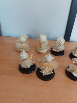 Figuritas de Hadas Set Plástico Beige y Dorado