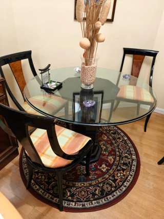 Mesa redonda cristal 110 cm