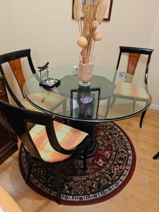 Mesa redonda cristal 110 cm