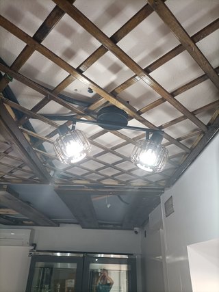 10+1. Conjunto de lámparas de techo 4 focos.