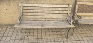 3 bancos jardín hierro forjado madera