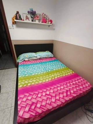 Cama Matrimonio Ikea Negra + Colchón