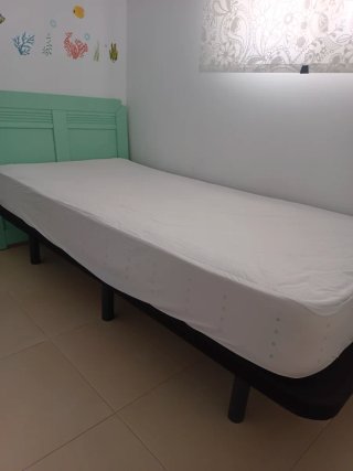 2 Somier cama individual con colchón incluido