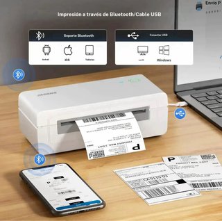 Impresora de etiquetas JADENS Bluetooth Blanca