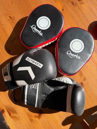 Saco de boxeo + guantes + manoplas