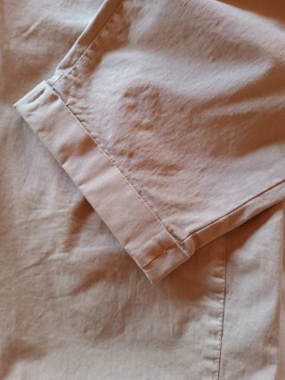 Pantalón chino barrel bombacho beige Zara 40