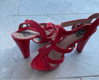 Sandalias rojas plataforma