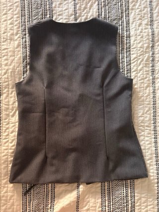Chaleco gris con brillantes Talla L