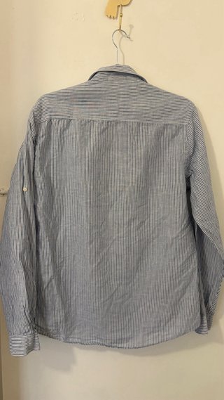 Camisa Zara Rayas Azul Talla M