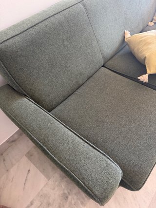 Juego sofá y sillón verde