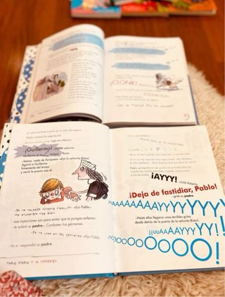 (6-9años)lote 2x libros Pablo Diablo( en español)