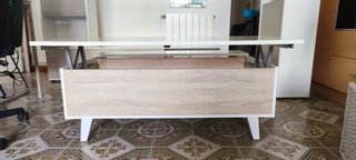 Mesa de centro moderna de madera acabado blanco