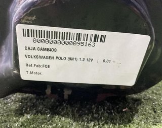 Caja cambios volkswagen 95163 fqe polo (9n1) 1.2