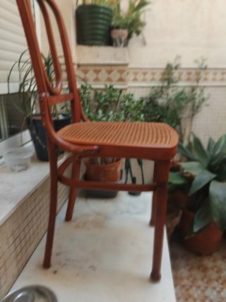6 Sillas Tonet 1900 Madera y Ratán